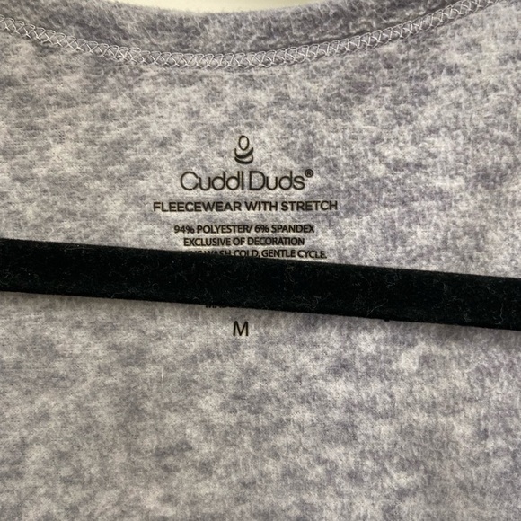 Cuddl duds sweater fleece wear with stretch grey ombre size Medium - Picture 4 of 11